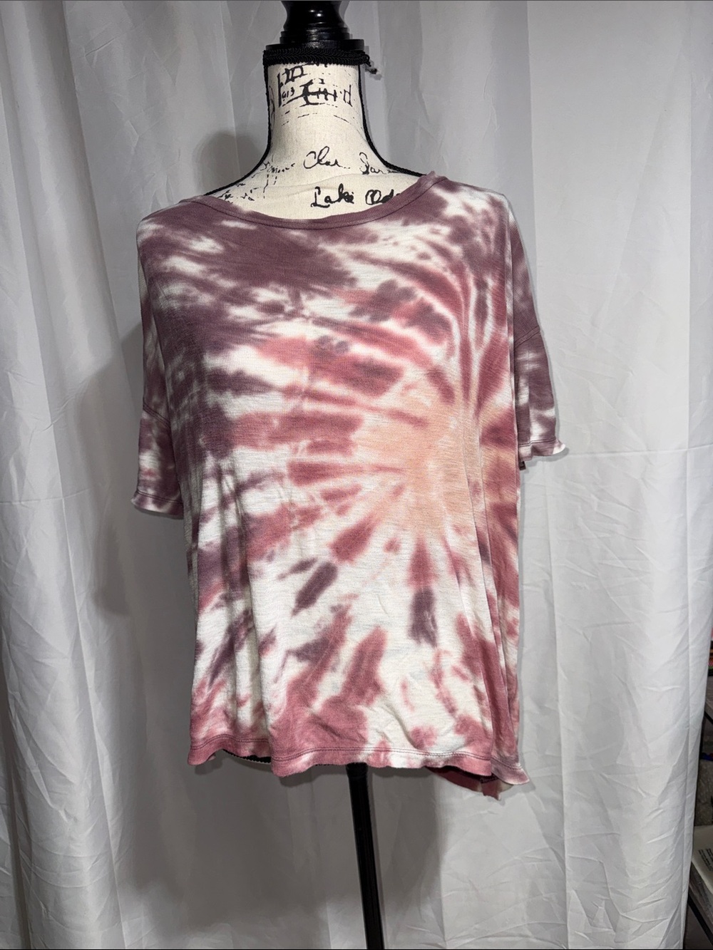 American Eagle Outfitters Mauve Pink Tie-Dye Oversize Tee